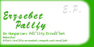 erzsebet pallfy business card